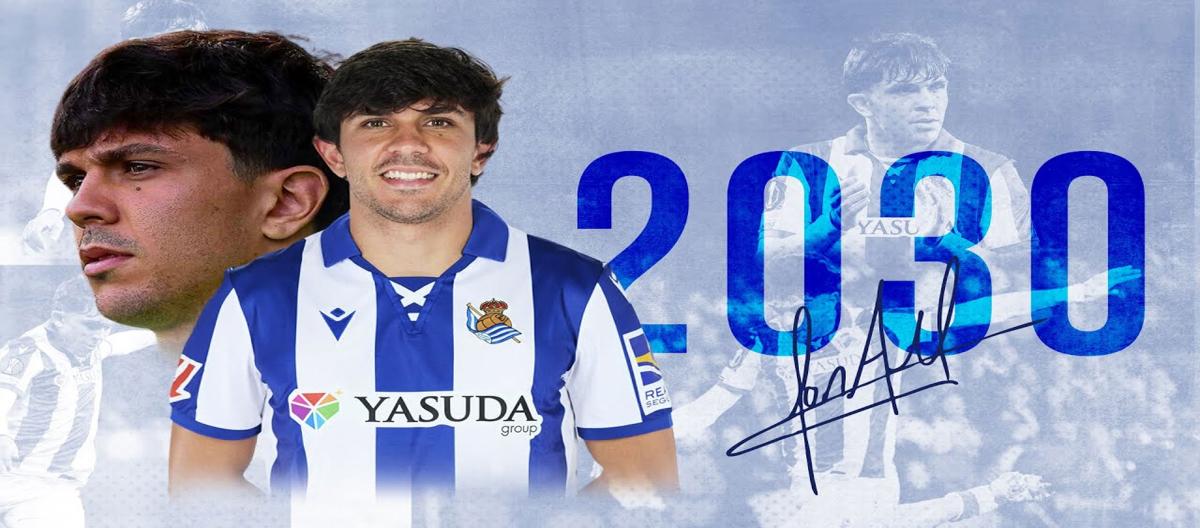 Real Sociedad officially completes contract extension with Venezuela international defender wonderkid Jon Aramburu..