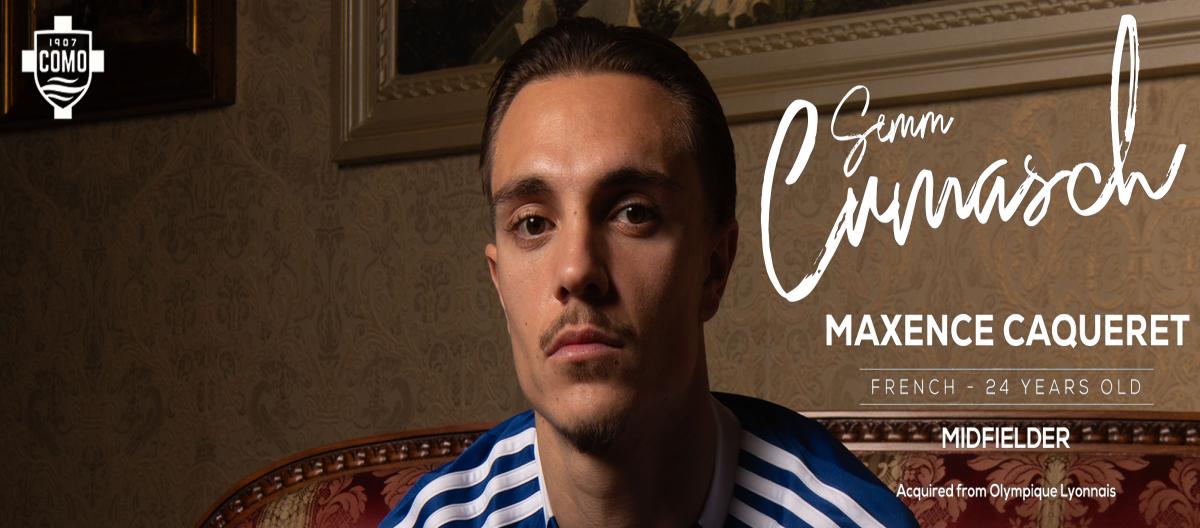 Como officially announce the signing of Lyon's France international devensive midfielder Maxence Caqueret from Lyon..
