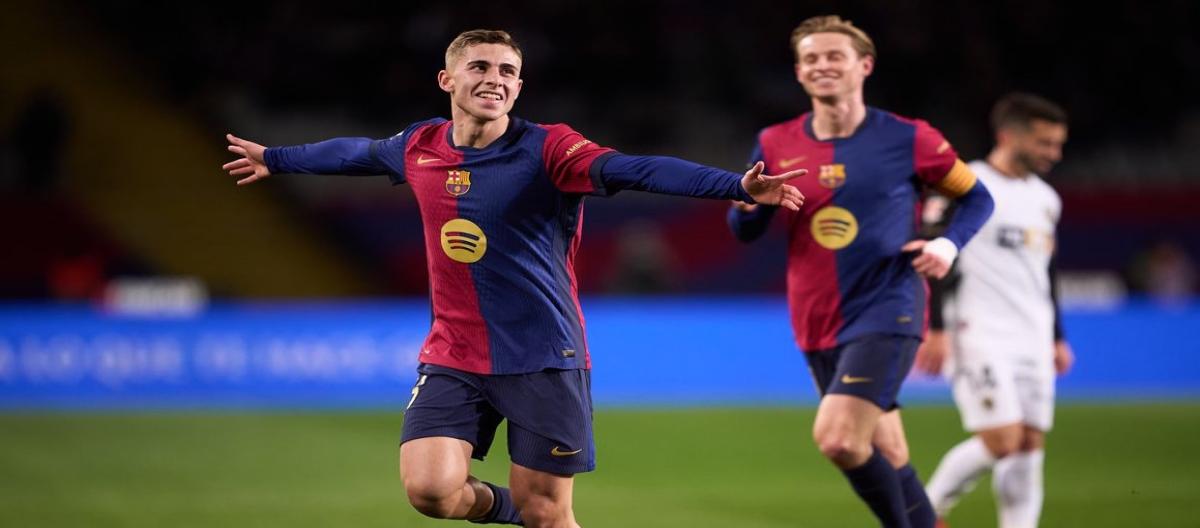 西甲联赛——费尔明梅开二度　巴塞罗那7比1大胜华伦西亚