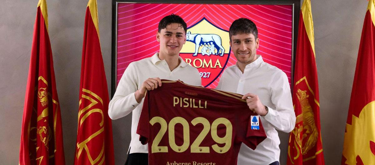 Roma completes contract extension with center midfielder wonderkid Niccolò Pisilli..