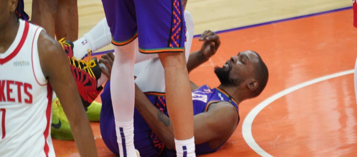 Durant misses road trip due to left ankle sprain