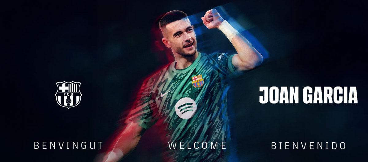 Barcelona officially announce the signing of goalkeeper Joan García from its local arch-rivals Espanyol..