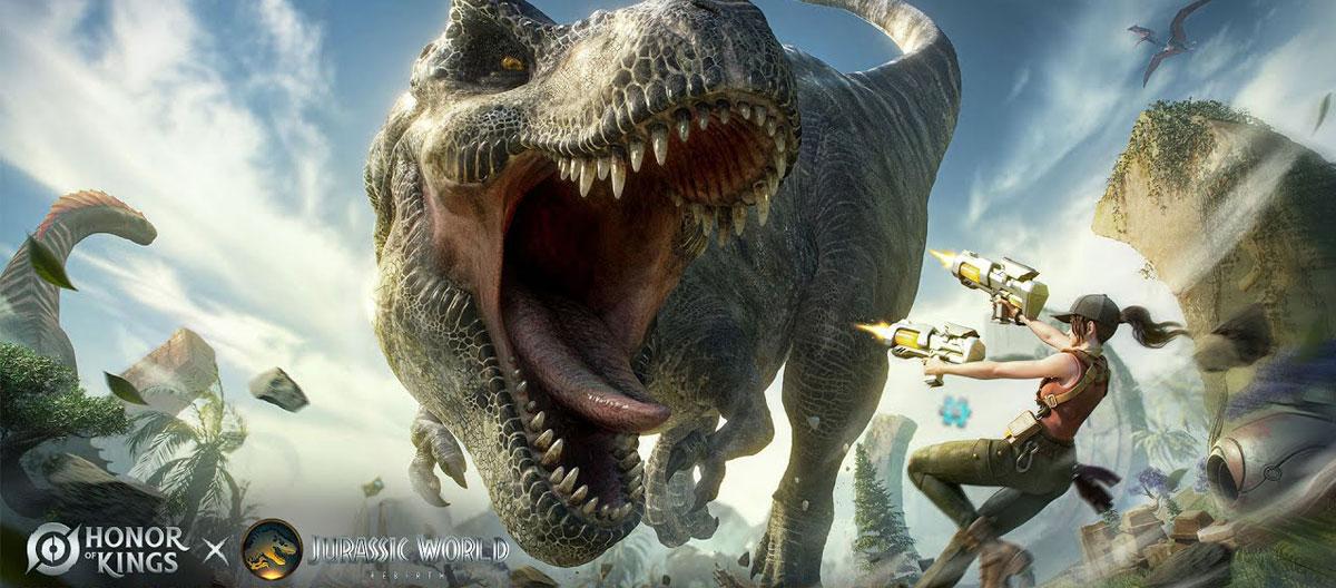 Honor of Kings international server collaborates with the Jurassic World: Rebirth movie..