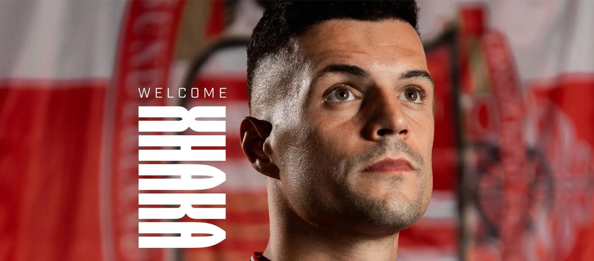 Sunderland officially announce the signing of former Arsenal captain Granit Xhaka from Bayer Leverkusen..