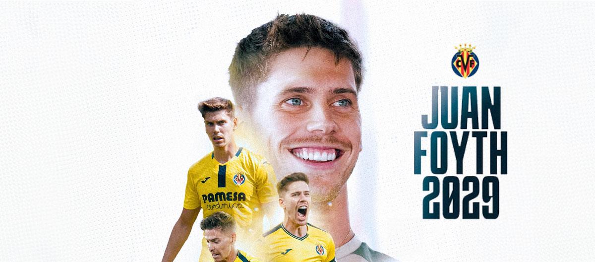 Villarreal completes contract extension with Argentina international defender Juan Foyth..