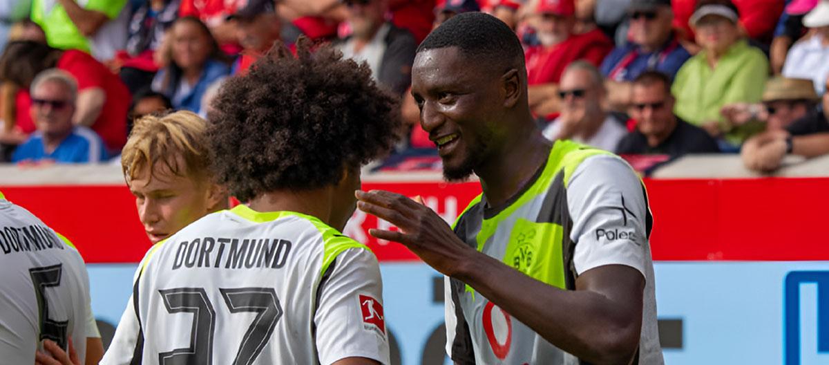 ◤Bundesliga◢ Serhou Guirassy scored with a header in Borussia Dortmund's 0-2 away win against 10-man Heidenheim..