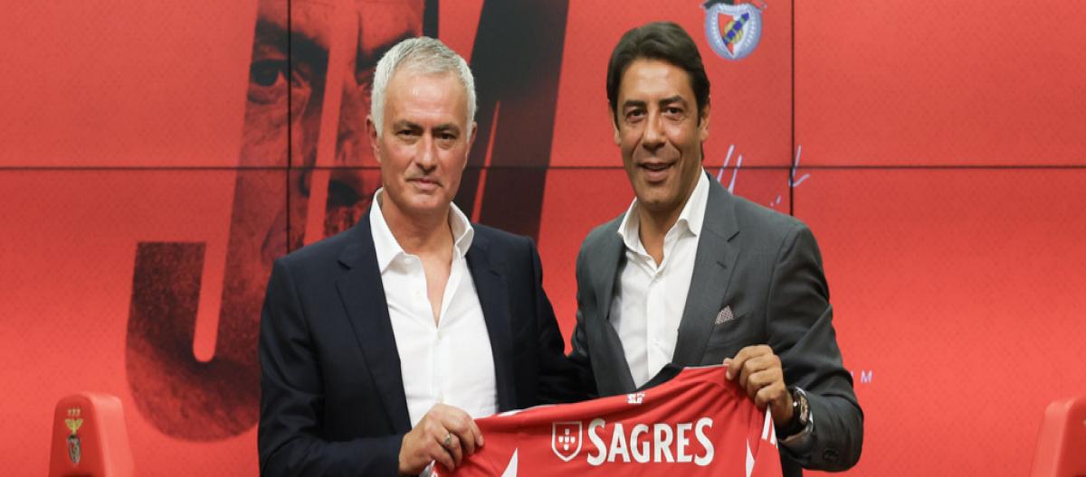 Mourinho officially takes over as Benfica coach with a two-year contract