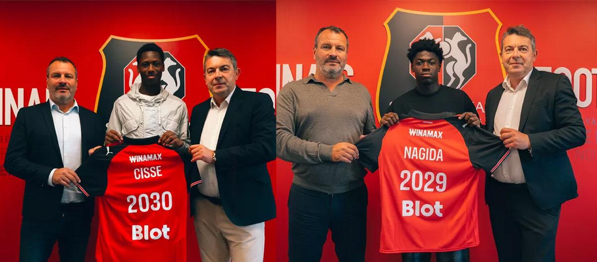 Rennes complete contract extension with youngsters Djaoui Cissé and Mahamadou Nagida..