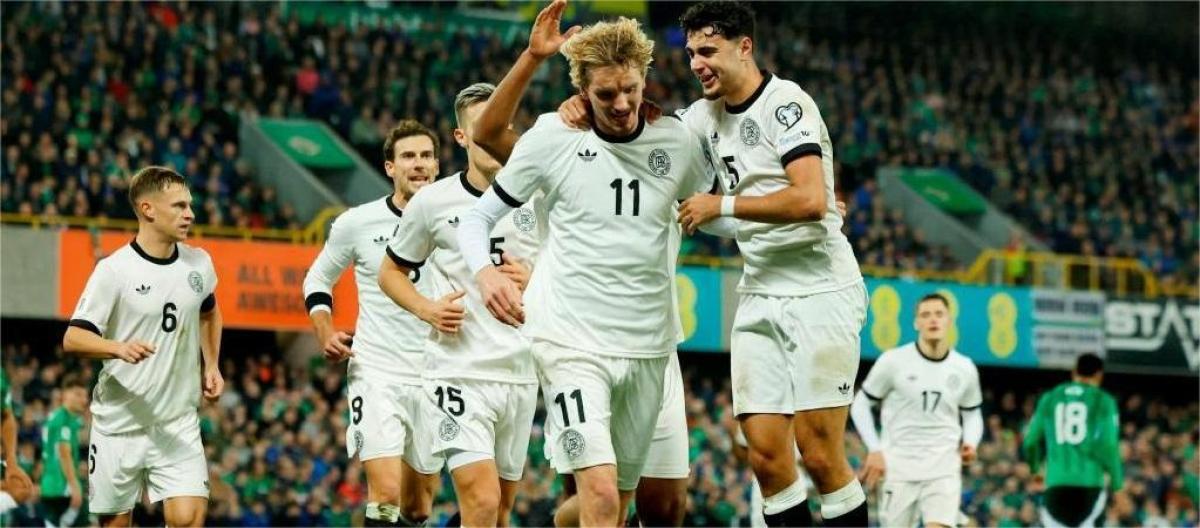 World Cup Qualifiers - Walter Mads scores as Germany defeats Northern Ireland 1-0