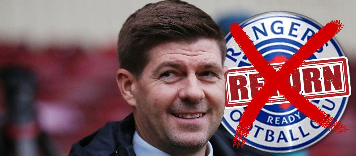 Steven Gerrard officially denied rumours claiming that he is in talks with Rangers over managerial return..