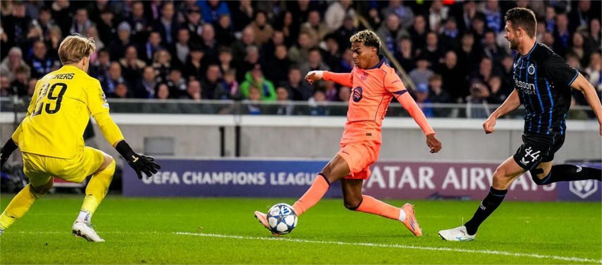 Champions League – Yamar scores as Barcelona draw 3-3 with Club Brugge