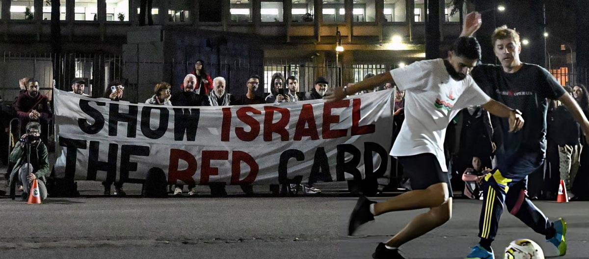 UEFA is considering sanctioning Israel on humanitarian grounds for its continued bombing of the Gaza Strip despite a UN ceasefire agreement..