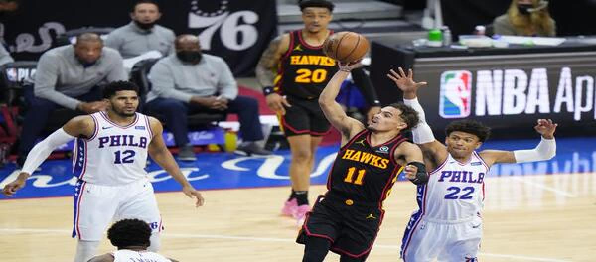 George's 35 points weren't enough to save the Hawks from a narrow 120-117 victory over the 76ers.