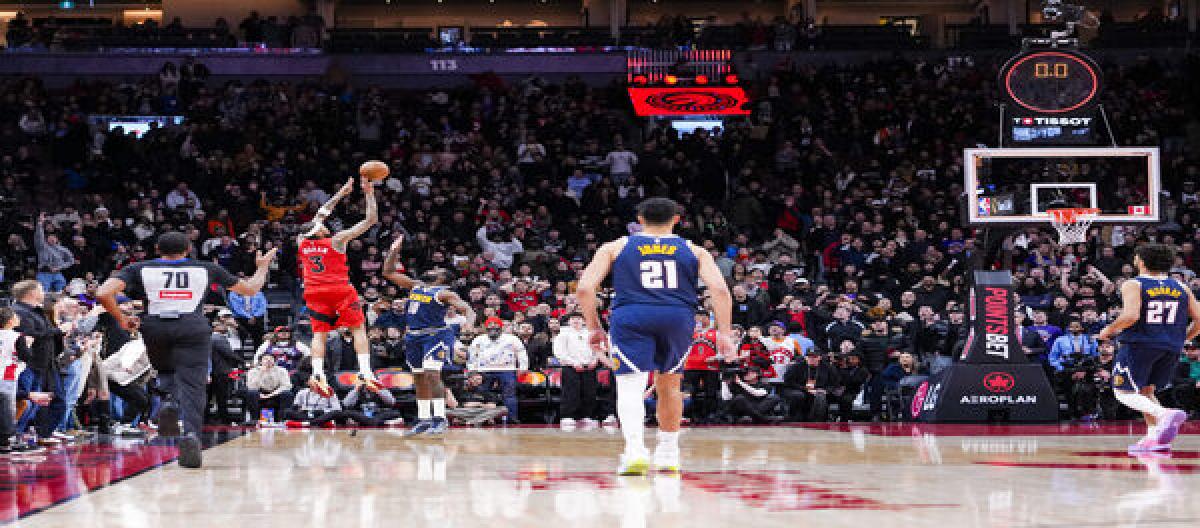 Ingram's 30 points weren't enough to save the Nuggets from a 106-103 victory over the Raptors.