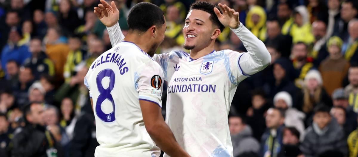 杰登·桑乔坦言能够为阿斯顿维拉攻入个人首球让他感到十分开心