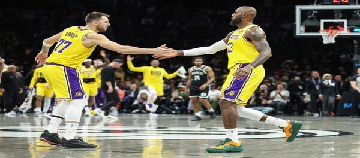 With LeBron James scoring 25 points and Luka Doncic adding 24, the Lakers easily defeated the Nets 125-109.