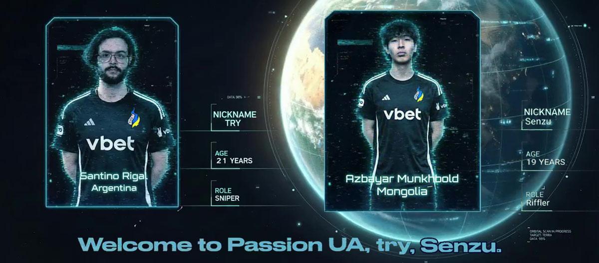 Counter Strike 2: Passion UA officially announce the signing of AWP-er try and rifler Senzu..