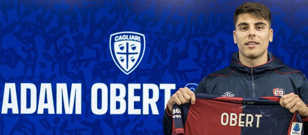 Cagliari completes contract extension with Slovakia international defender Adam Obert..