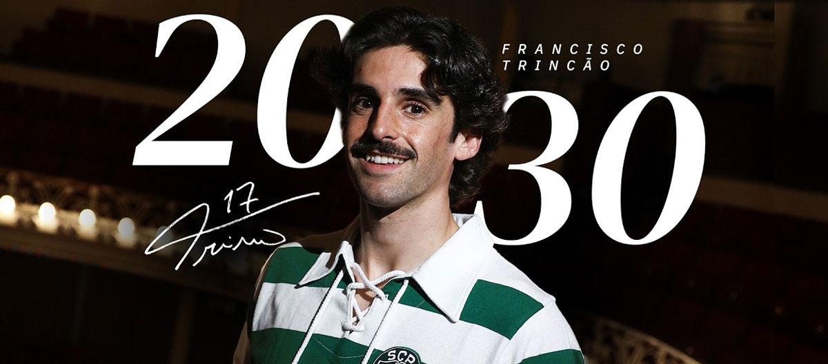 Sporting Clube de Portugal completes contract extension with Portugal international attacking midfielder Francisco Trincão..
