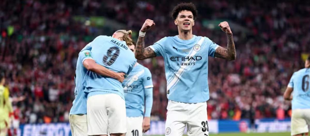English League Cup – Nico O'Reilly scores twice as Manchester City defeat Arsenal 2-0 to win the title. English League Cup – Nico O'Reilly scores twice as Manchester City defeat Arsenal 2-0 to win the title.