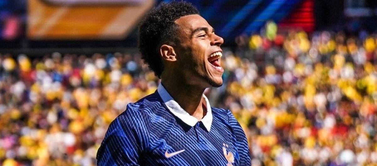 Doue was happy and proud to score twice in his first goal for France.