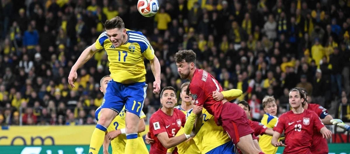 World Cup Qualifier – Dzekereis scores as Sweden defeats Poland 3-2.