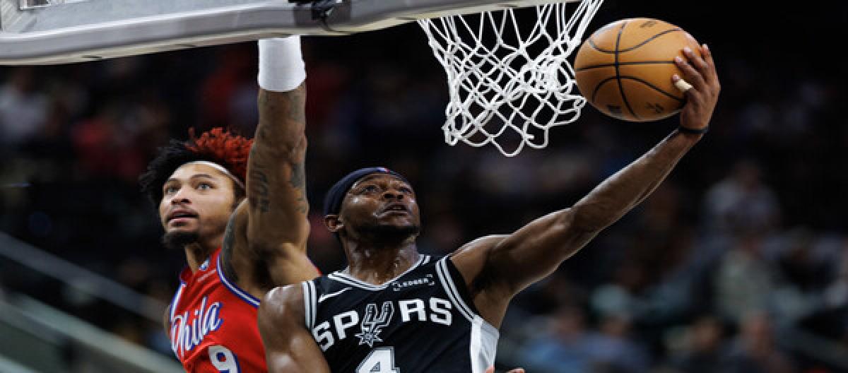 Embiid's 34 points weren't enough to save the Spurs from a 115-102 victory over the 76ers.