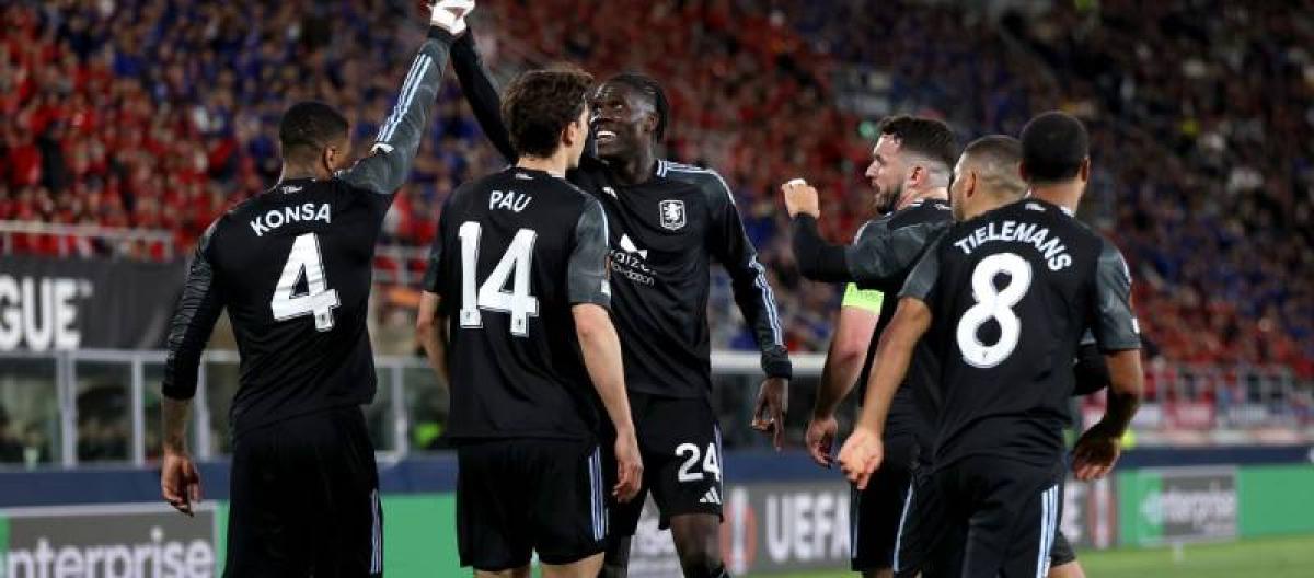 Aston Villa's Europa League first-leg victory has pleased manager Unai Emery. Aston Villa's Europa League first-leg victory has pleased manager Unai Emery.