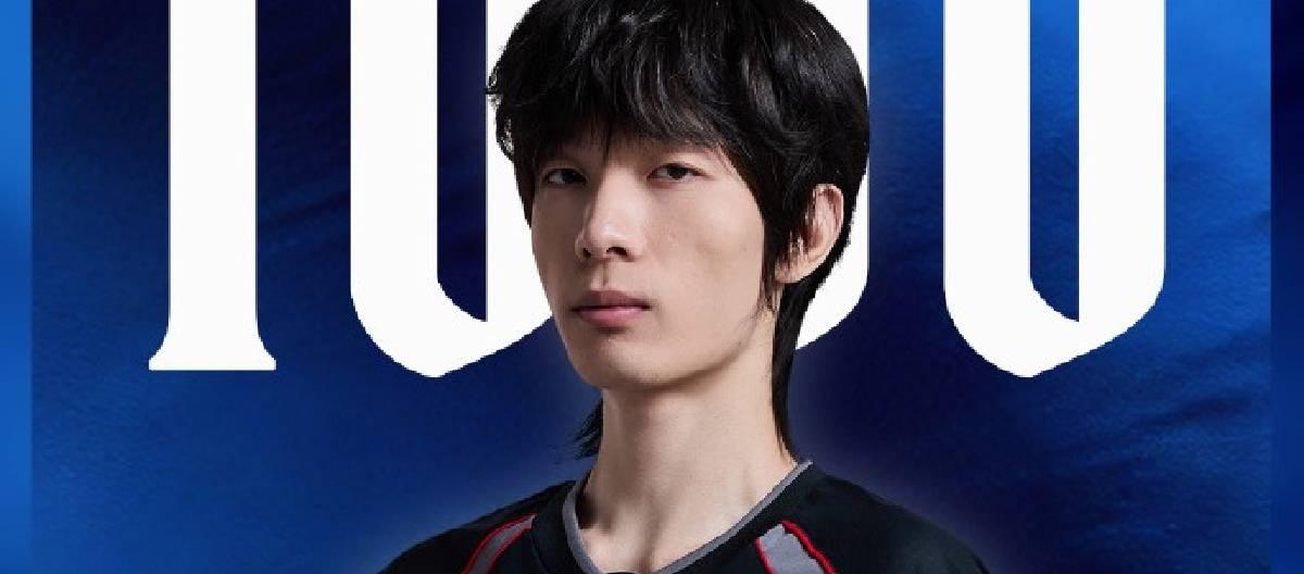 EDG电子竞技俱乐部选手Leave达成第1000次击杀里程碑