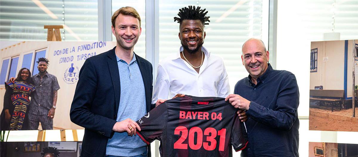 Bayer Leverkusen have extended the contract of 27-year-old center-back Tapsoba for three years, until June 2031.