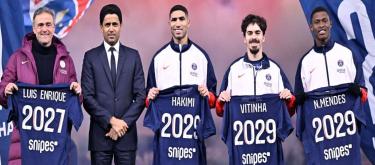 官方：巴黎圣日耳曼与主帅恩里克、阿什拉夫等球员完成续约