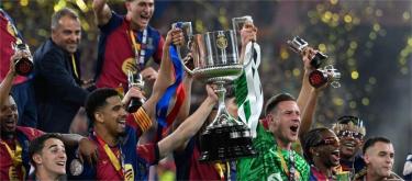Spanish King's Cup - Barcelona beat Real Madrid 3-2 to win the championship