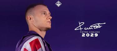 Fiorentina completes contract extension with Italy U21s international defender Pietro Comuzzo..