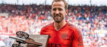 Kane scored 26 goals for Bayern and won the Bundesliga top scorer again