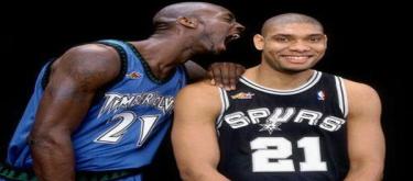 The battle for the strongest No. 21 player in NBA history: Duncan vs. Garnett, who has more honors?