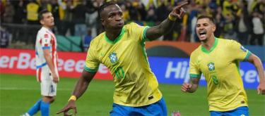 World Cup qualifiers - Vinicius scores as Brazil beats Paraguay 1-0