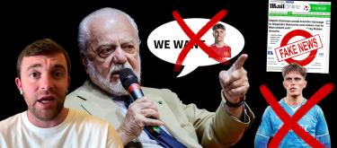 Fabrizio Romano, slammed the Daily Mail for fabricating Napoli President Aurelio De Laurentiis' statement by falsely claiming that he is determined to sign Alejandro Garnacho..