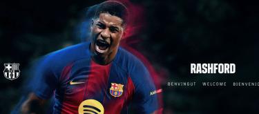 曼联的英格兰国脚前锋马库斯·拉什福德租借加盟巴塞罗那。