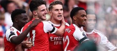 英超联赛——哲凯赖什贡献2球　阿申纳5比0大胜利兹联