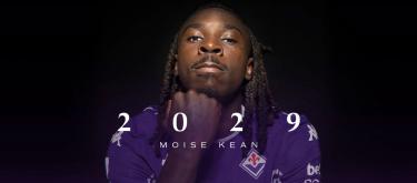 Fiorentina completes contract extension with Italy international forward Moise Kean..