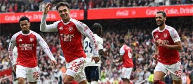 Premier League – Martin Suwaymendi scores twice as Arsenal beat Nottingham Forest 3-0
