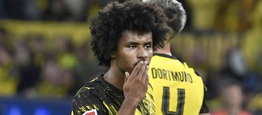◤Bundesliga◢ Karim Adeyemi scores wonder goal in Borussia Dortmund's 1-0 win over Wolfsburg..