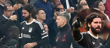 利物浦证实门将阿利松腘绳肌受伤，将缺阵至少1个月..