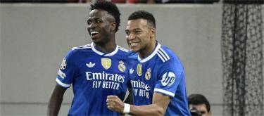 欧冠联赛——姆巴佩轰进4球　皇家马德里4比3击败奥林匹亚科斯