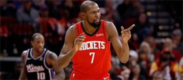 Rockets beat Kings; Kevin Durant says transition offense was a key factor.