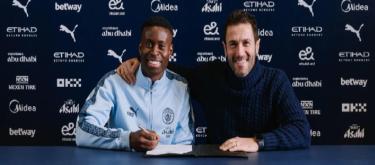 水晶宫中卫格伊正式加盟曼城，合同签至2031年