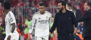 Real Madrid were eliminated by Bayern Munich, and Arbeloa expressed his regret at not being able to convert chances into goals.