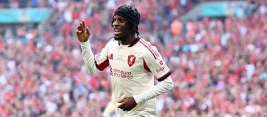 Liverpool's star striker Frimpong vows to win the final five "final" matches.