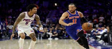 Brunson's 33 points put the Knicks to a 108-94 victory over the 76ers.